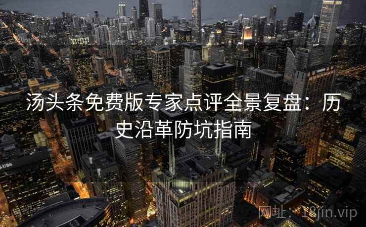汤头条免费版专家点评全景复盘：历史沿革防坑指南