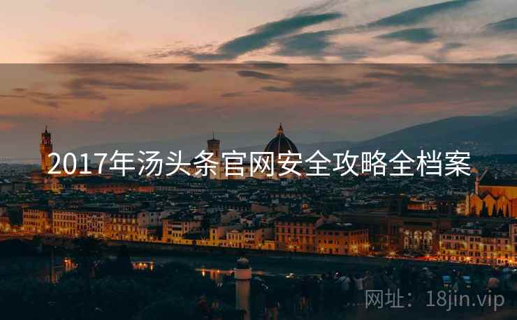 2017年汤头条官网安全攻略全档案