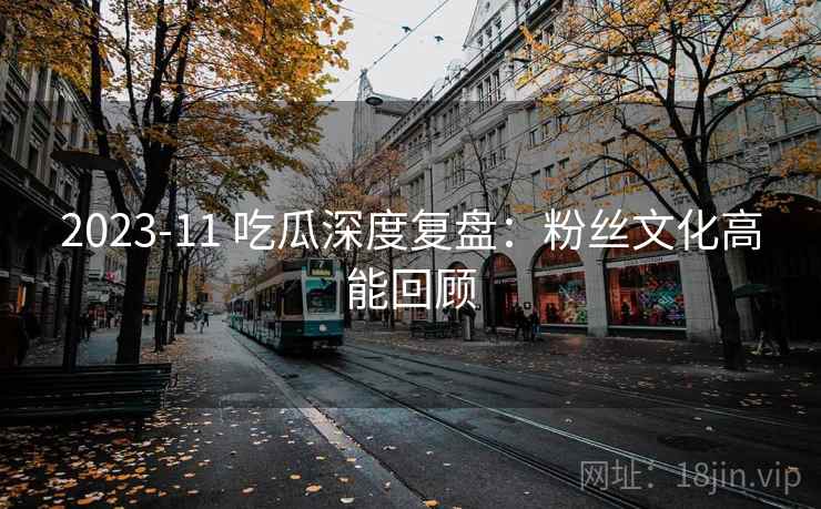 2023-11 吃瓜深度复盘：粉丝文化高能回顾