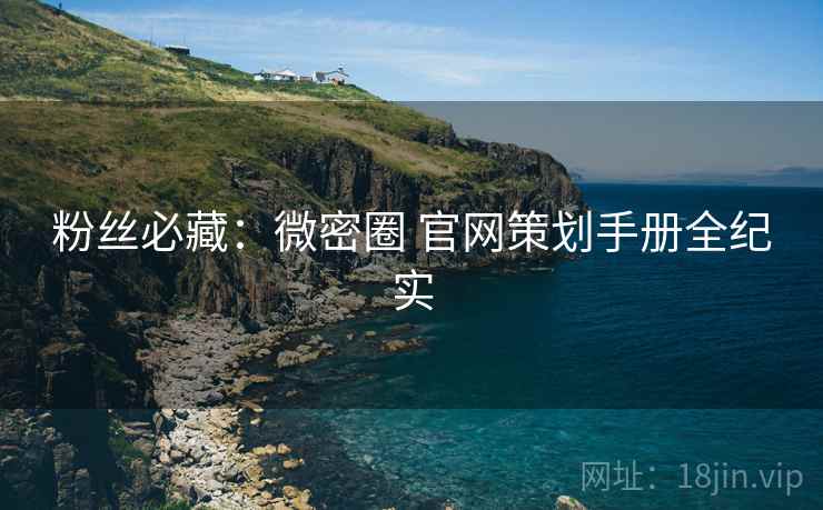 粉丝必藏：微密圈 官网策划手册全纪实