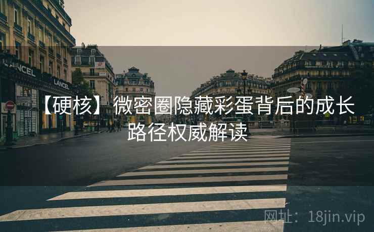 【硬核】微密圈隐藏彩蛋背后的成长路径权威解读